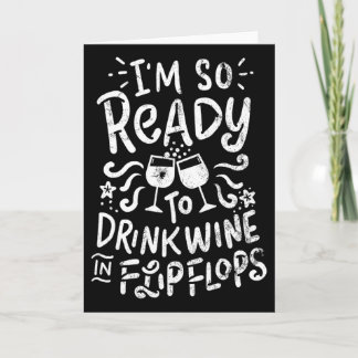 バケーション シャツ サマー ワイン T シャツ フリップ フロップ 男性 女性 カード