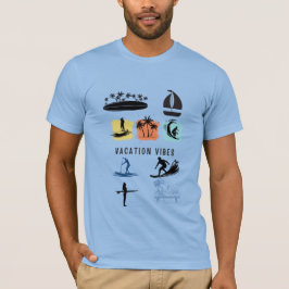 バケーション・バイブスTシャツ　トロピカルでリラックスした旅スタイル Tシャツ