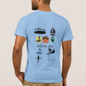 バケーション・バイブスTシャツ トロピカルでリラックスした旅スタイル Tシャツ (裏面)