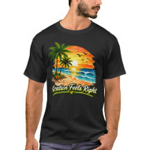 バケーション・フィールズ・ライト ダークコットンTシャツ USA