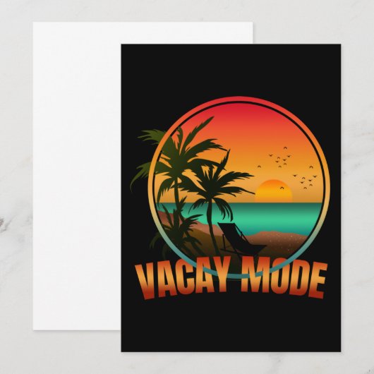 バケーション・モード 招待状 (正面/裏面)