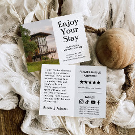 バケーション レンタル物件のビジネス用ウェルカム ポストカード