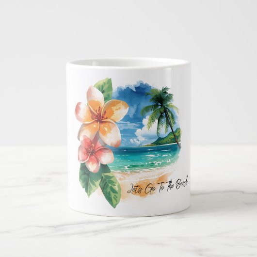 バケーション、海に行こう  ジャンボコーヒーマグカップ (正面)