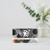 バケ絵を描ットブラシ | アーティストパレット 名刺 (スタンド正面)