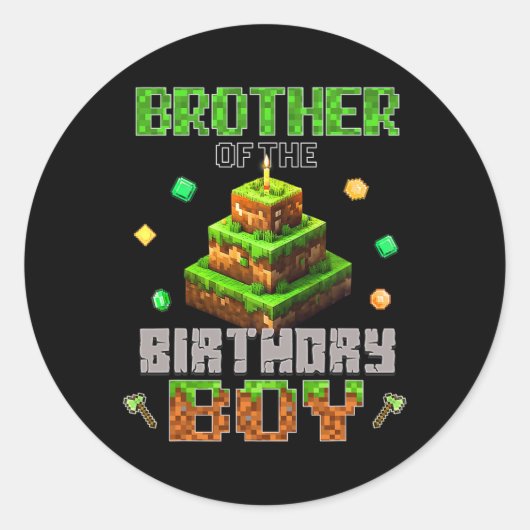バゲッター兄貴の誕生日おめでとう ピクセルゲーマー ラウンドシール (正面)