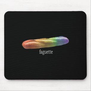 バゲットレインボーおもしろいファゲットLGBTプライド マウスパッド