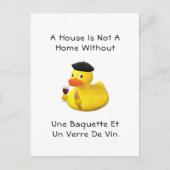 バゲット&ワインラバーダックベレット ポストカード (正面)