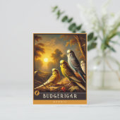 バゲリガー | かわいい家族ヴィンテージ動物はがき ポストカード (スタンド正面)