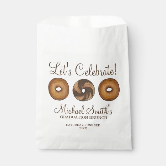 バゲルの卒業お祝いパーティーのためのブランチを祝おう フェイバーバッグ (正面)