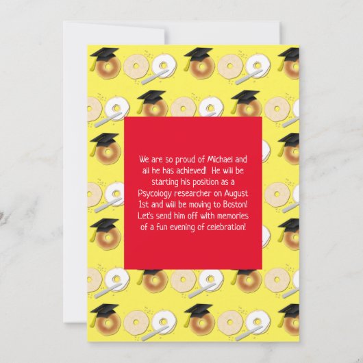 バゲルブレックファーストブルンチエクセシレーションパーティー招待状 招待状 (裏面)