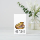 バゲルw/ Lox Capers玉ねぎユダヤ人デリ料理シェフ 名刺 (スタンド正面)