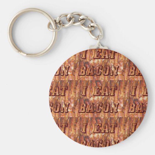 バコンのテキストを背景に置いたデザイン キーホルダー (正面)