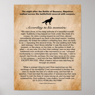 バサインスパイアノの戦いの後の犬のナポレオン ポスター