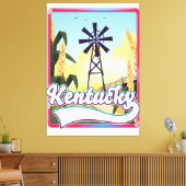 バサースト島カナダの旅行マップ キャンバスプリント (インサイチュ (リビング))