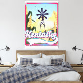 バサースト島カナダの旅行マップ キャンバスプリント (インサイチュ (寝室))