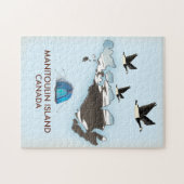 バサースト島カナダの旅行マップ ジグソーパズル (横)