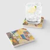 バザーで | Auguste Macke | ストーンコースター (横)