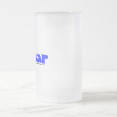 バザーのレトロのフォントおよびSputnikによって曇らされるマグ フロストグラスビールジョッキ (中央)