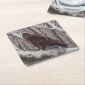 バザードオンスノーブランチコースター スクエアペーパーコースター (アングル)