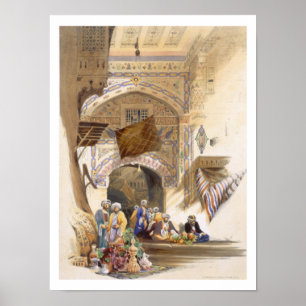 バザールのゲートウェイ、グランドカイロ、パブ。1846 (lithoo) ポスター