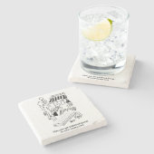 バザール爪、 ネイルのベッド ストーンコースター (横)