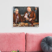 バザール – 新鮮なキノコを売る キャンバスプリント (インサイチュ (リビング))