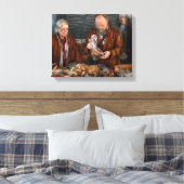 バザール – 新鮮なキノコを売る キャンバスプリント (インサイチュ (寝室))