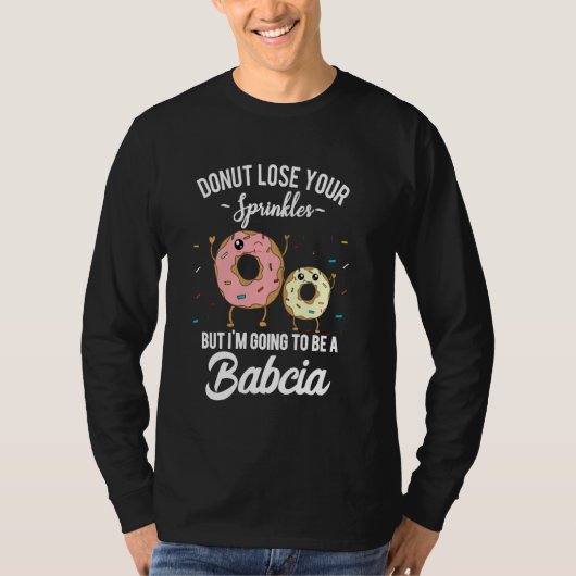 バシアポーランド祖母の妊娠ベビー発表 Tシャツ (正面)