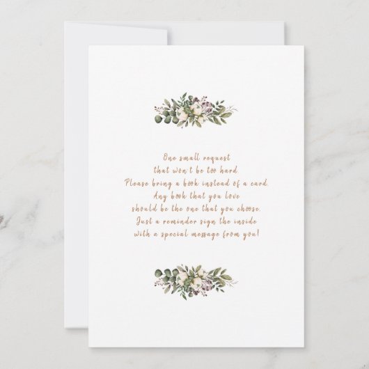 バシネット子供部屋ベビーシャワー 招待状 (裏面)