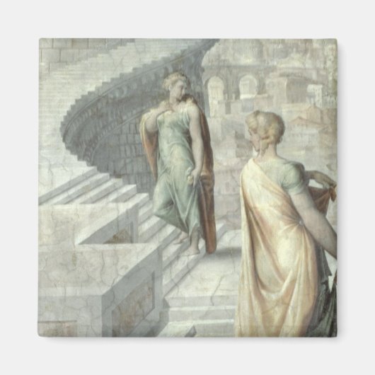 バシバ訪問ダビデ， c.1553 マグネット (正面)