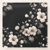 バシフルなハイビスカス ガラスコースター (正面)