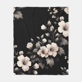 バシフルなハイビスカス フリースブランケット