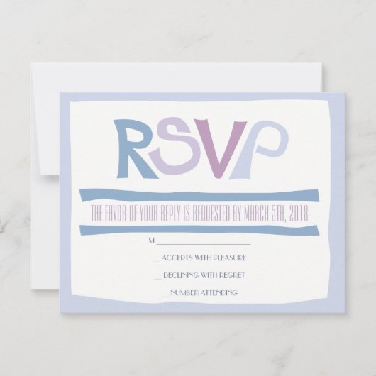 バシャート ユダヤ教 結婚式 返信カード 招待状 (正面)