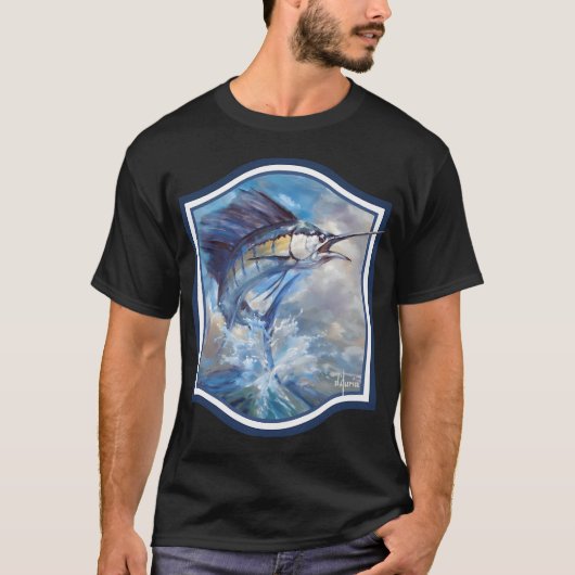 バショウカジキとフリゲート艦 Tシャツ (正面)
