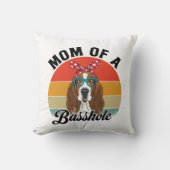 バショールおもしろいバセット犬の母 クッション (正面)