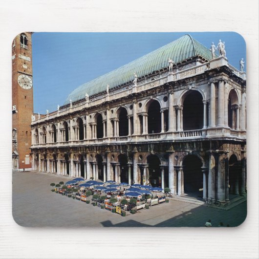 バシリカ会堂Palladianaの正面の眺め マウスパッド (正面)