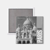 バシリケデュサクレクールパリフランススクエアマグネット マグネット (正面/裏面)