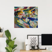 バシリーカンディンスキー雨が降る風景 ポスター (ホームオフィス)