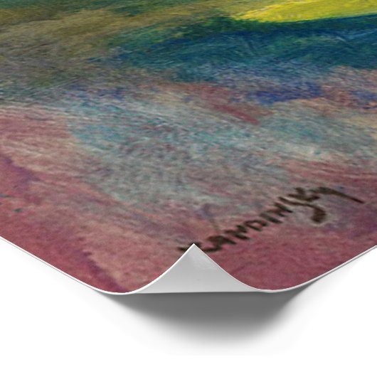 バシリーカンディンスキー雨が降る風景 ポスター (角)