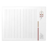 バシンプルルグンディモダン金ゴールドモノグラムライン ノートパッド (正面)