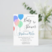 バシンプルルーンベビーシャワー予算招待状 (スタンド正面)