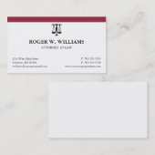 バシンプルーグンディ法弁護士司法規模 名刺 (正面/裏面)