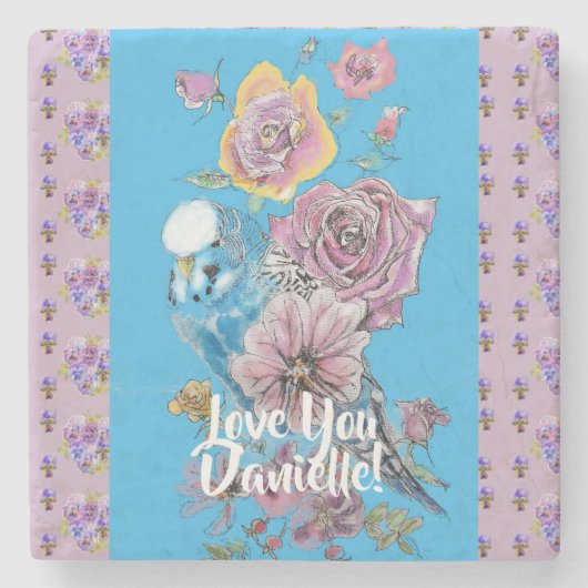 バジウータカラーフローラレディースストーンコースター ストーンコースター (正面)