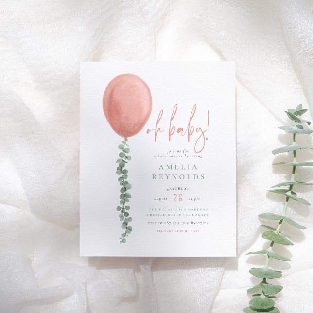 バジェットああベビーユーカリプタスバルーンベビーガールシャワー (クリエイターアップロード済み)