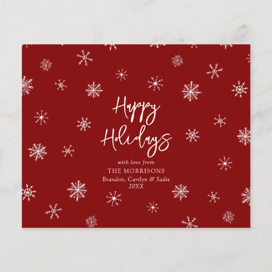 バジェットいけなまたは素敵なフォトおもしろいホリデーカード (裏面)