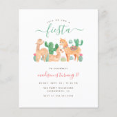 バジェットおもしろいウォーターカラーラマフィエスタ子供の誕生日 (正面)