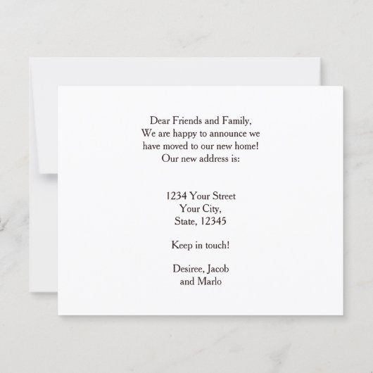 バジェットおもしろいキャットクリスマス新しい住所を移動 (裏面)