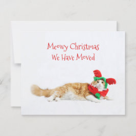 バジェットおもしろいキャットクリスマス新しい住所を移動