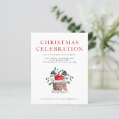 バジェットおもしろいサンタクリスマスパーティの招待状 (スタンド正面)