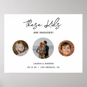 バジェットおもしろいフォト婚約パーティウェルカムサイン ポスター